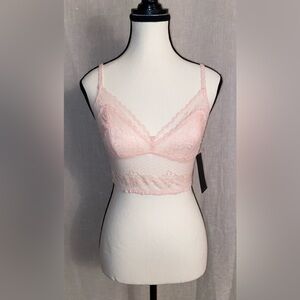 Women’s Platinum Lingerie soft pink Stretchy Lace Bralette‎ various sizes : S-M